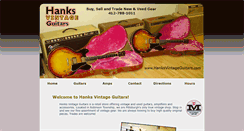 Desktop Screenshot of hanksvintageguitars.com