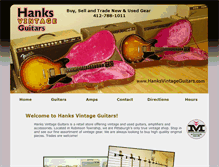 Tablet Screenshot of hanksvintageguitars.com